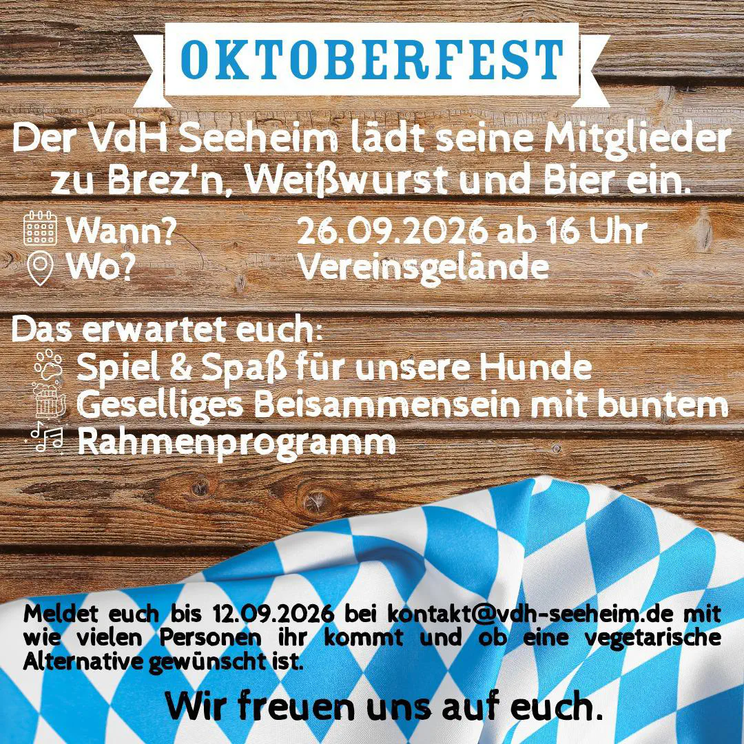 Einladung Oktoberfest 2026