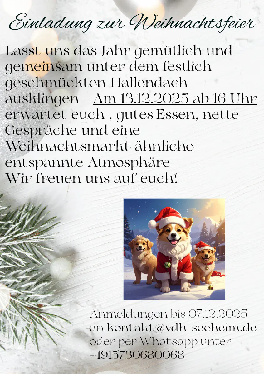 Einladung Weihnachtsfeier 2025